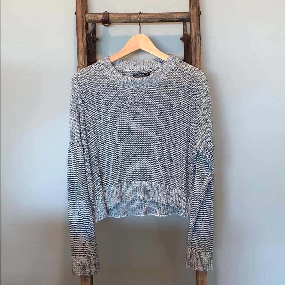 Cotton:On Blue & White Knit Sweater (SIZE SMALL)
